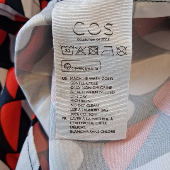 COS Oversized Printed Shift Dress With Pockets Size 8 NWOT - Picture 4 of 9